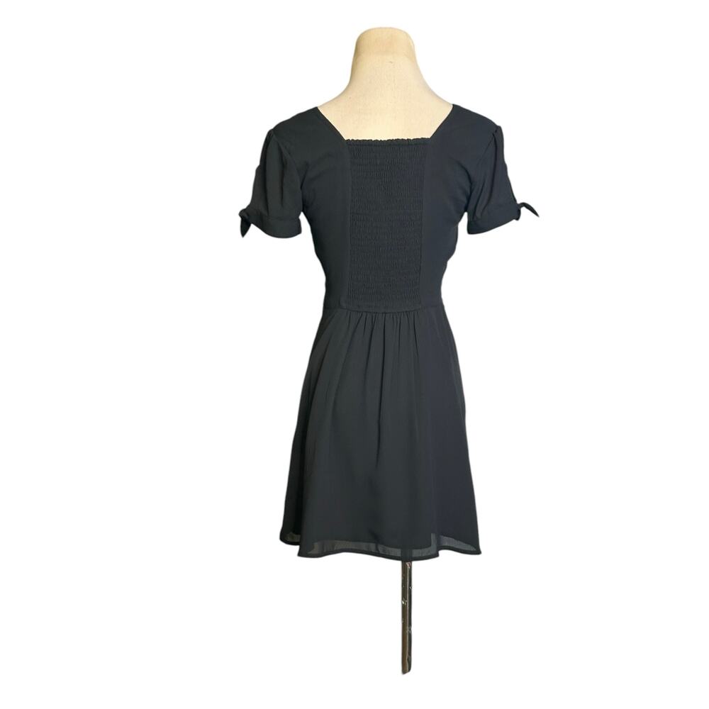 Abercrombie & Fitch black short sleeves A line mini skirt size XXS - Picture 2 of 15